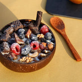 THENGA Coconut Bowl /Shell + Spoon, Eco Friendly & Toxin Free for Smoothie, Cereal or Salad (500 ML, Pack of 2)